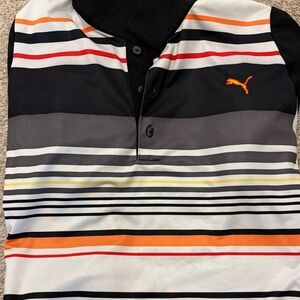 Flashy Puma Men's Multicolor Striped Polo Shirt